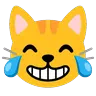 Emoji Macska arcát könny öröm 😹 image - Google Noto Color Animated style