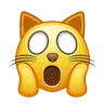 Emoji Fáradt macska arca 🙀 image - Telegram style
