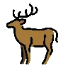 กวาง Emoji 🦌 image - OpenMoji style