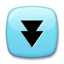 Fekete lefelé mutató kettős háromszög