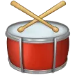 ड्रमस्टिक के साथ ड्रम