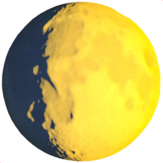 Symbole de la lune gibbeuse croissante