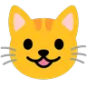 Grinning Cat With Smiling Eyes Emoji 😸 image - Google Noto Color Animated style