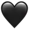 Emoji Fekete szív 🖤 image - Apple style
