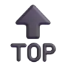 Yukarı Ok ile Üstte Emoji 🔝 image - Microsoft 3D Fluent style