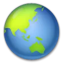 Földgömb Ázsia-Ausztrália