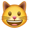 Emoji Mosolygó macska arca nyitott szájjal 😺 image - WhatsApp style