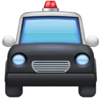 Közelgő rendőrautó