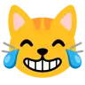 Emoji Macska arcát könny öröm 😹 image - Google Noto Color style