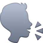 Beszélő fej sziluettje