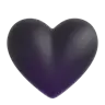 Emoji Fekete szív 🖤 image - Microsoft 3D Fluent style