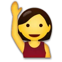 Boldog ember emeli az egyik kezét