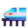 Emoji Gyorsvonat 🚄 image - Microsoft 3D Fluent style