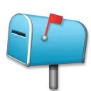 Zárt postafiók emelt zászlóval