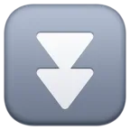 Fekete lefelé mutató kettős háromszög