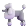 贵宾犬 Emoji 🐩 image - Microsoft 3D Fluent style