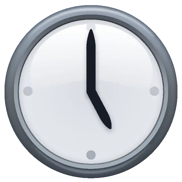 時計の文字盤5時