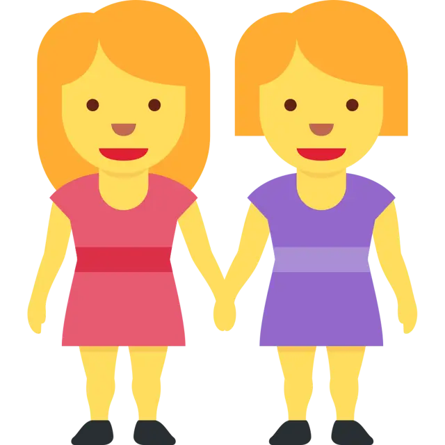 Due donne si tengono per mano