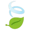 Emoji A levél csapkodott a szélben 🍃 image - Google Noto Color Animated style