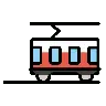 Tram Car Emoji 🚋 image - OpenMoji style