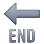 Vége a balra mutató nyíl felett