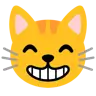 Grinning Cat With Smiling Eyes Emoji 😸 image - Google Noto Color style
