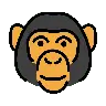 Cara de macaco Emoji 🐵 image - OpenMoji style