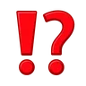 Эмодзи Восклицательный вопросительный знаки ⁉ image - Telegram style