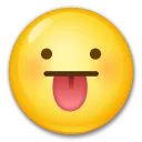 Arc kihúzott nyelvvel