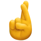 Kézzel index és középső ujjak keresztezett