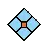 Forma de diamante com um ponto dentro