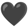 Emoji Fekete szív 🖤 image - Google Noto Color style