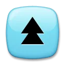 Fekete felfelé mutató kettős háromszög