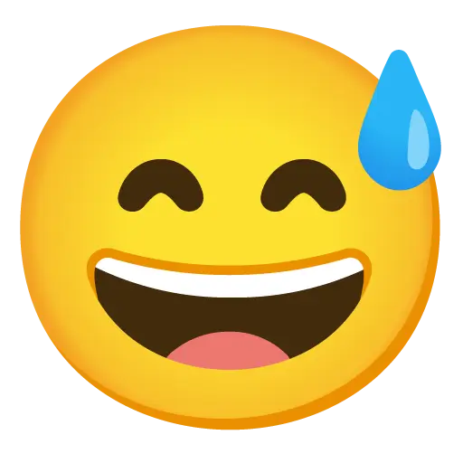 Grinning Face With Sweat