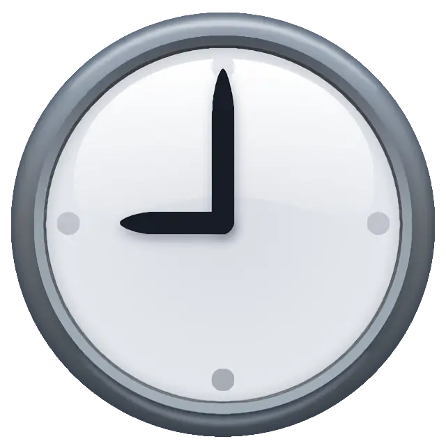 시계 얼굴 9 개의 Oclock