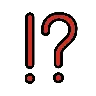 Эмодзи Восклицательный вопросительный знаки ⁉ image - OpenMoji style