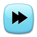 Fekete jobbra mutató kettős háromszög