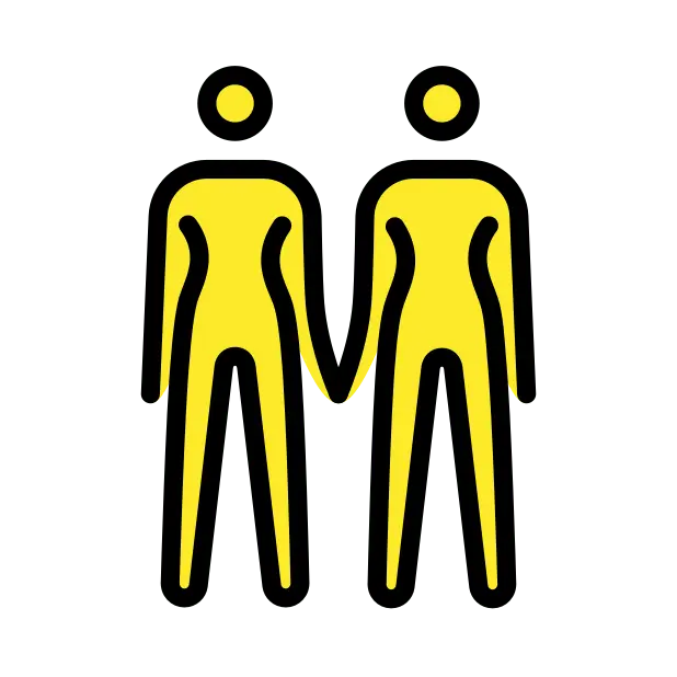 Due donne si tengono per mano