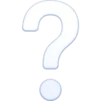 Fehér kérdőjel dísz