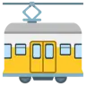 Tram Car Emoji 🚋 image - Google Noto Color style