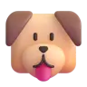 कुत्ते जैसा मुंह Emoji 🐶 image - Microsoft 3D Fluent style