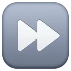 Fekete jobbra mutató kettős háromszög