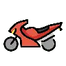 Emoji Verseny motorkerékpár 🏍 image - OpenMoji style