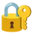 Zárt zár kulccsal