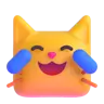 Emoji Macska arcát könny öröm 😹 image - Microsoft 3D Fluent style