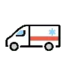 Эмодзи Скорая помощь 🚑 image - OpenMoji style