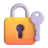 Zárt zár kulccsal