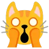 Emoji Fáradt macska arca 🙀 image - Google Noto Color Animated style