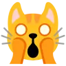 Emoji Fáradt macska arca 🙀 image - Google Noto Color style