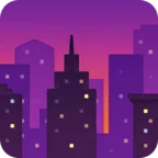 Városképet gazdagító épület alkonyatkor